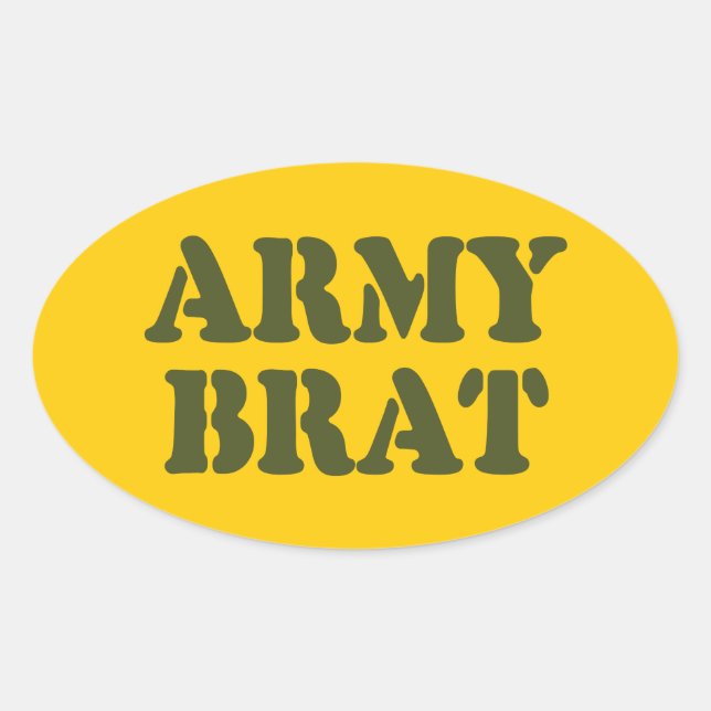 ARMY BRAT OVAL STICKER (Front)