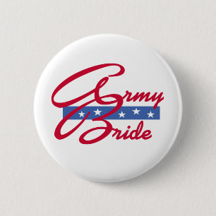 Army Bride 6 Cm Round Badge
