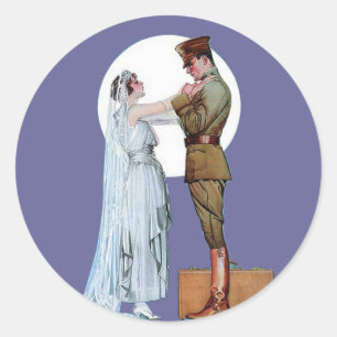 Army Bride Classic Round Sticker