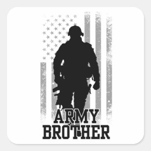 Army Brother Square Sticker