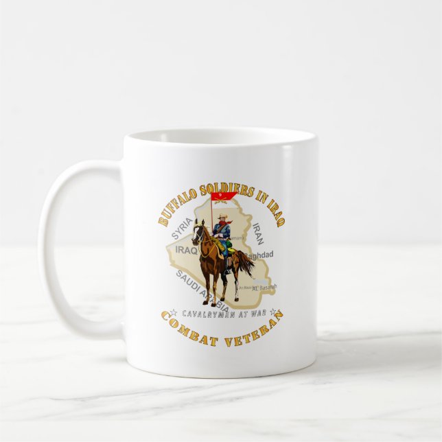 Army - Buffalo Soldiers in Iraq - Cavalrymen Coffee Mug (Left)