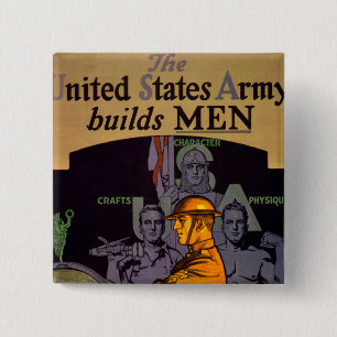 Army Builds MEN 15 Cm Square Badge