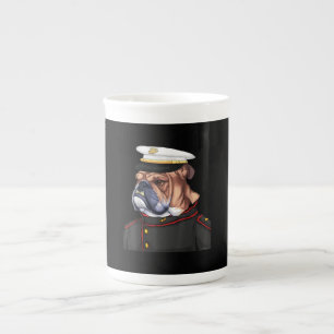 Army Bulldog Military Armed Dog Dad Mum Gift Bone China Mug
