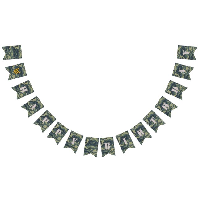 Army bunting flag, boy birthday (All)