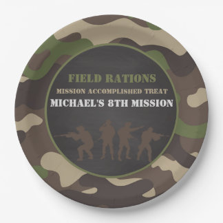 Army Camo Birthday Party Plates