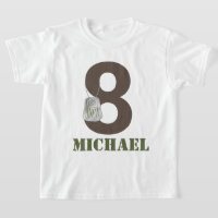 Army Camo Birthday Party T-Shirt