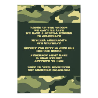 camouflage invitation