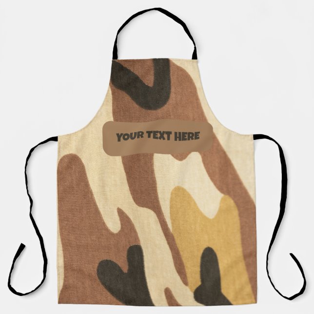 army camo camouflage grill, Camo Personalised Apron (Front)