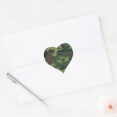 Army Camo Heart Sticker (Envelope)