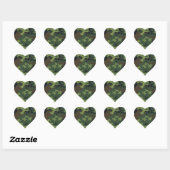 Army Camo Heart Sticker (Sheet)