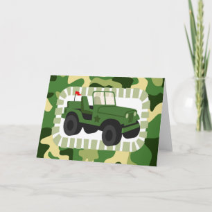 Army Camo Military Vehicle Card