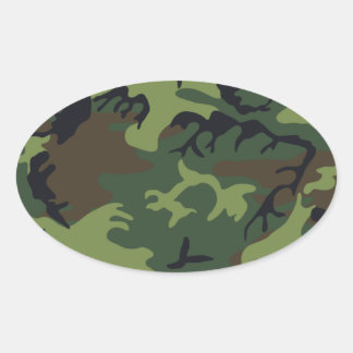 Army Camo Oval Sticker