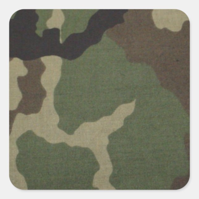 Army Camo Square Sticker (Front)
