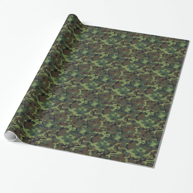 Army Camo Wrapping Paper (Unrolled)