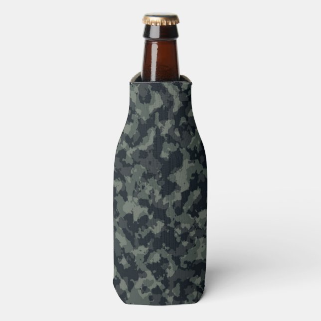 Army Camouflage Camo Design Bottle Cooler (Bottle Front)