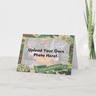 Army Camouflage Photo Template Holiday Card