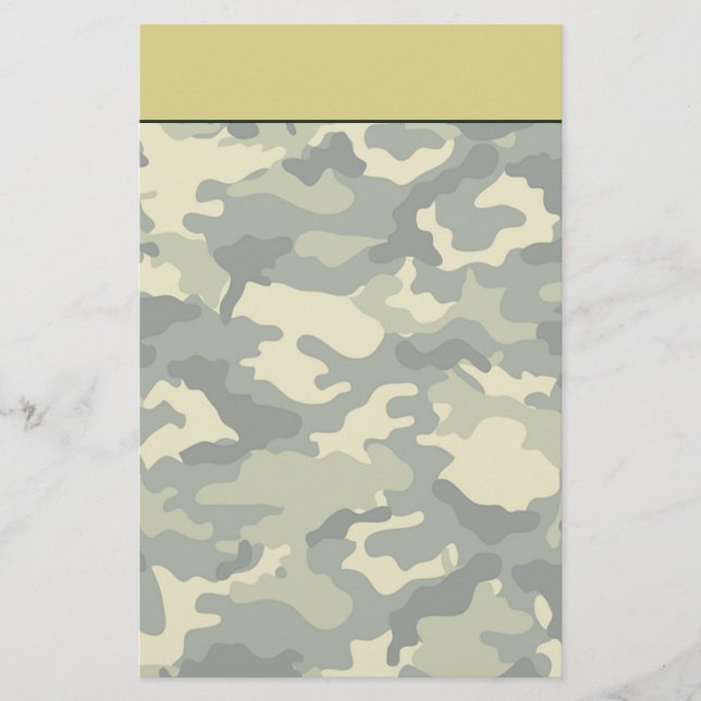 Army Camouflage Stationery (Front)