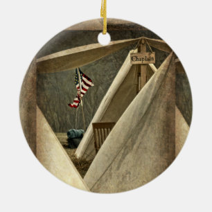 Army Chaplain Ceramic Tree Decoration