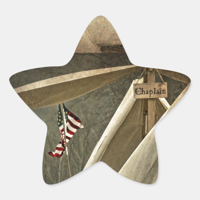 Army Chaplain Star Sticker (Front)