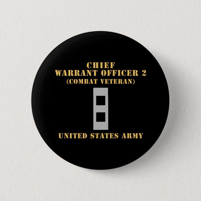 Army - Chief Warrant Officer 2 - CW02 - Flat - Com 6 Cm Round Badge (Front)