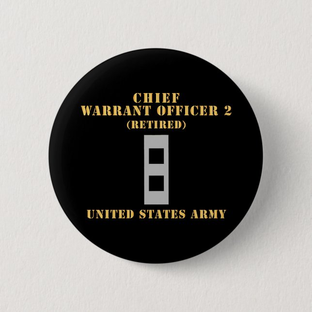 Army - Chief Warrant Officer 2 - CW02 - Flat - Ret 6 Cm Round Badge (Front)