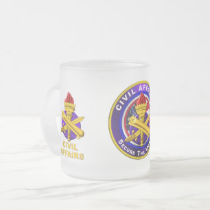 Army Civil Affairs Frosted Glass Coffee Mug