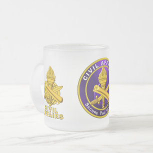 Army Civil Affairs Frosted Glass Coffee Mug