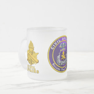 Army Civil Affairs Frosted Glass Coffee Mug