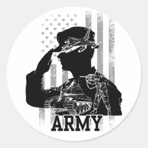 Army Classic Round Sticker