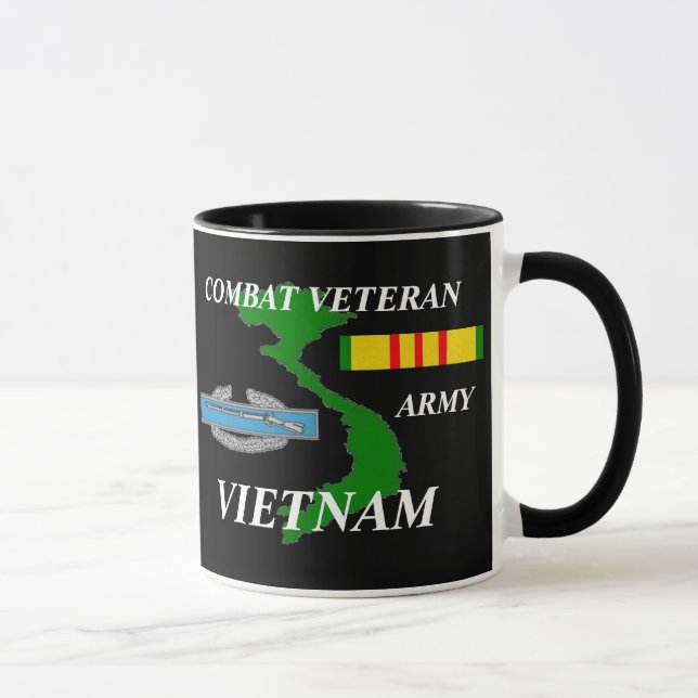 "Army Combat Veteran" Vietnam Veteran Coffee Mugs (Right)
