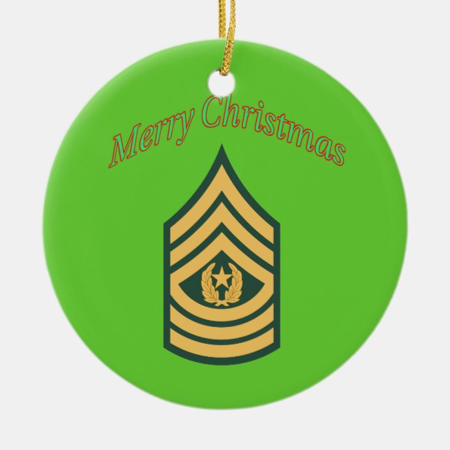Army Command Sergeant Major Christmas Ornament (Front)