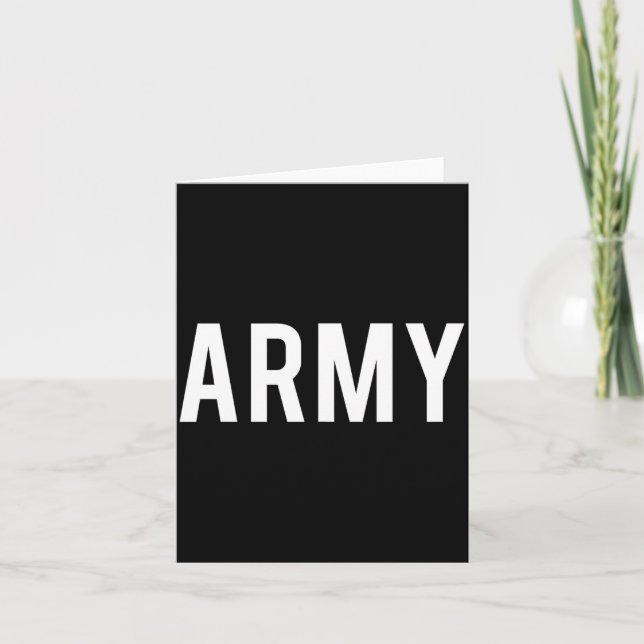 Army - Cool New Us American Vet Funny Gift Tee  Card (Front)
