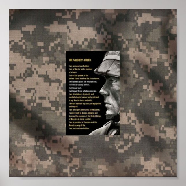 Army creed poster (Front)