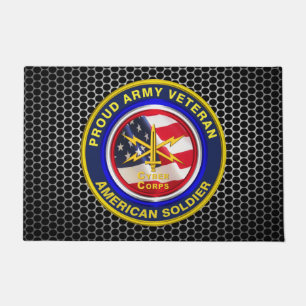 Army Cyber Corps Veteran  Doormat