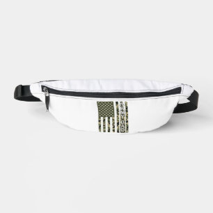 Army Dad Camo American Flag Vintage Shirt Design_1 Bum Bags