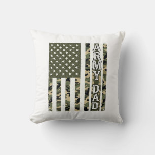 Army Dad Camo American Flag Vintage Shirt Design_1 Cushion