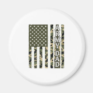 Army Dad Camo American Flag Vintage Shirt Design_1 Magnet