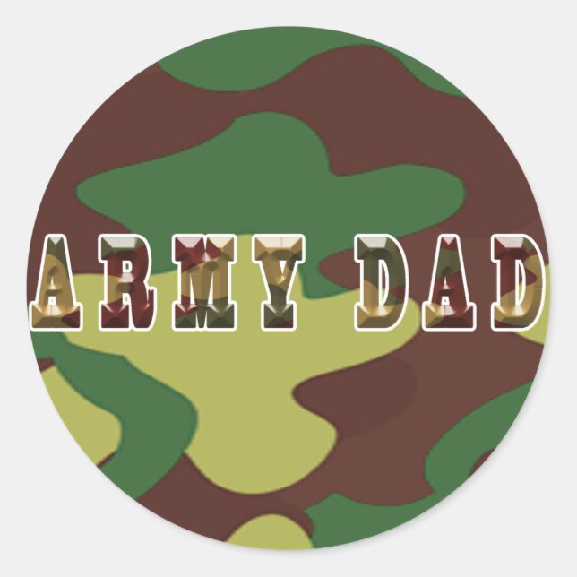 Army Dad Camouflage Sticker (Front)