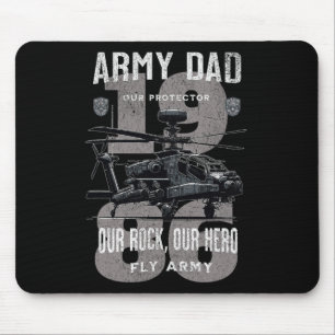 Army Dad Father Military Fathers Day Apache Helico Mouse Mat