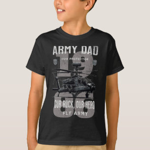 Army Dad Father Military Fathers Day Apache Helico T-Shirt