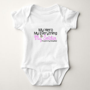Army Daughter My Hero Baby Bodysuit