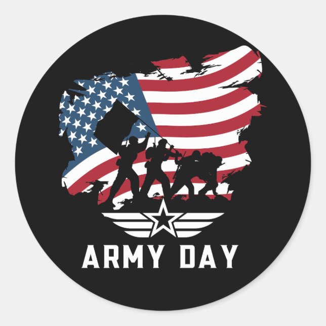 Army Day Classic Round Sticker (Front)