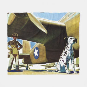 Army Dog Fleece Blanket