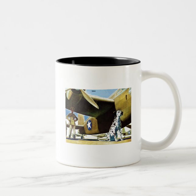 Army Dog Two-Tone Coffee Mug (Right)