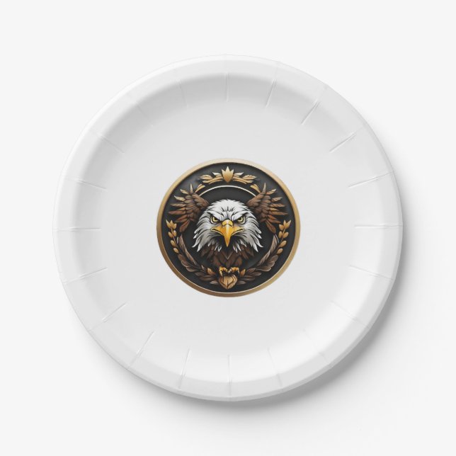 Army Eagle Paper Plate (Front)