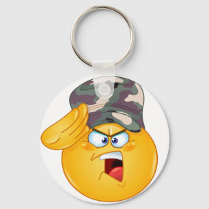 army emoji key ring