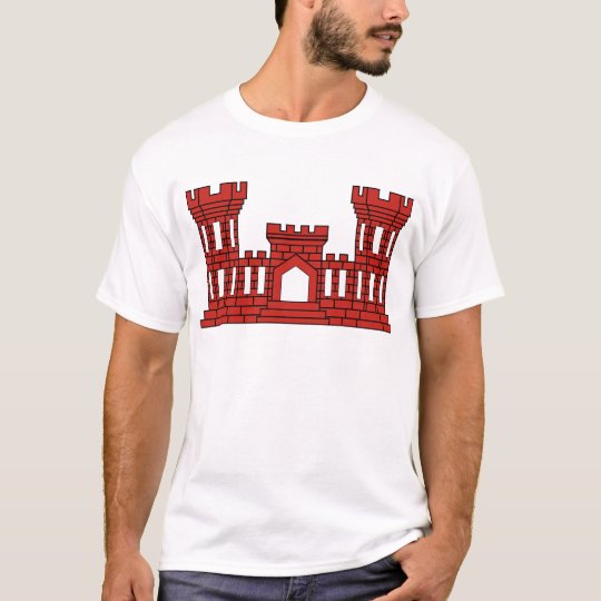 Army Engineer Insignia - Red T-Shirt