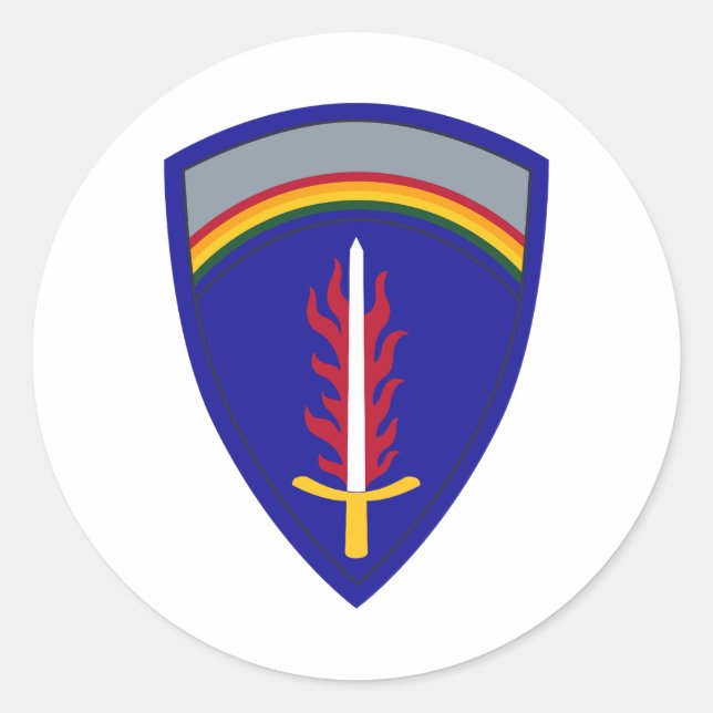 Army Europe USAREUR Classic Round Sticker (Front)