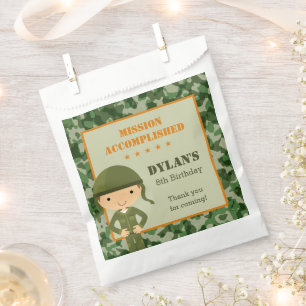 Army Favour Bags - Soldier Military Camo Birthday
