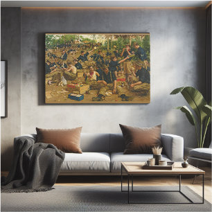 Army, first Christmas away vintage painting Poster